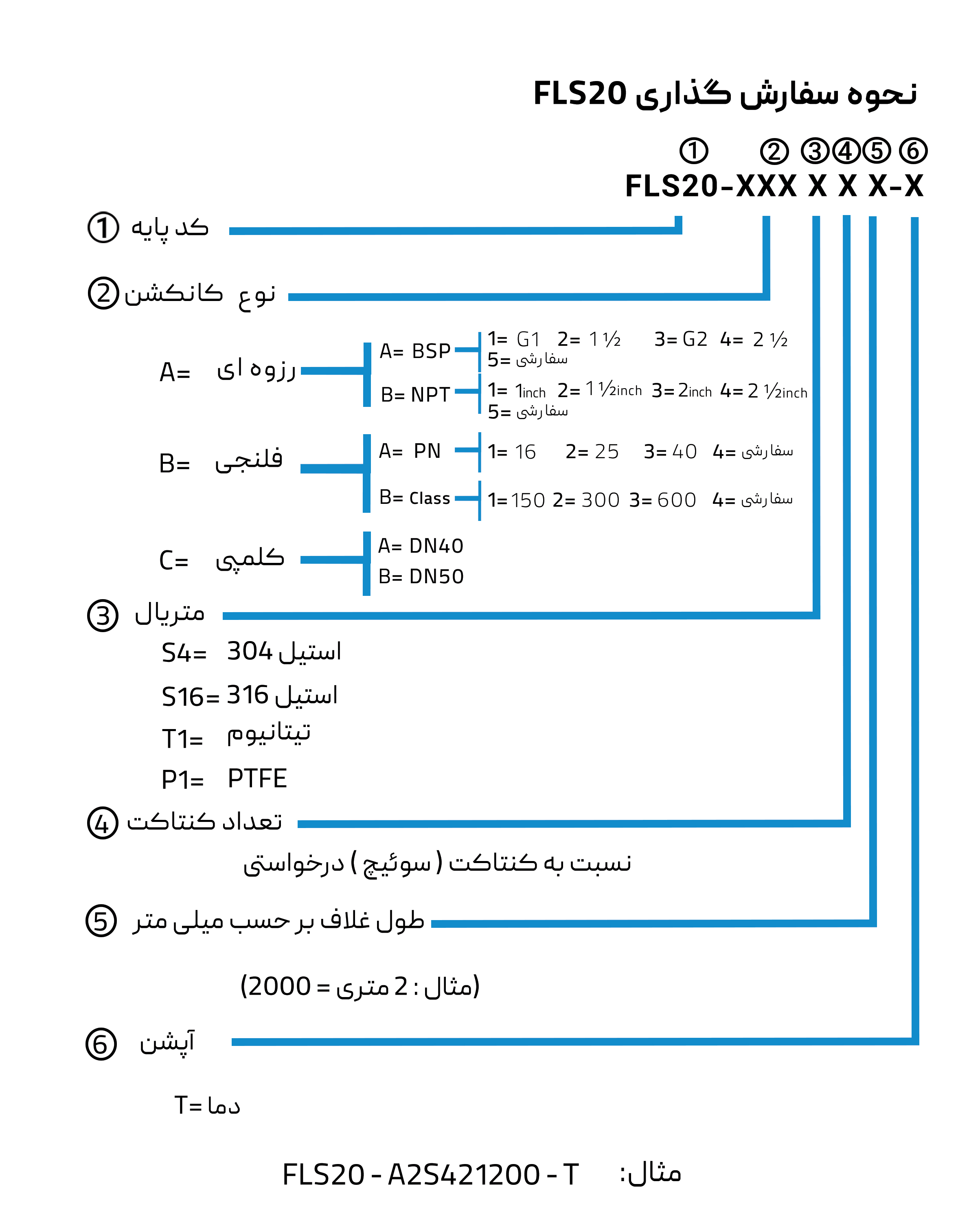 نحوه سفارش گذاری FLS20